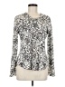 Ruff Hewn 100% Cotton Animal Print Silver Long Sleeve Blouse Size M - photo 1