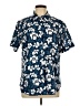 Assorted Brands Floral Blue Short Sleeve Blouse Size L - photo 1