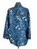 Unbranded Print Blue Long Sleeve Blouse Size M - photo 2