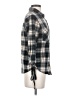 Eden & Olivia Plaid Gray 3/4 Sleeve Button-Down Shirt Size S - photo 4