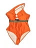 Unbranded Color Block Orange One Piece Swimsuit Size 3X - photo 1
