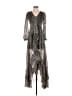 Jane Plus One Animal Print Silver Cocktail Dress Size S - photo 1