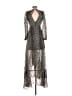 Jane Plus One Animal Print Silver Cocktail Dress Size S - photo 2