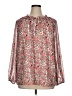 Talbots 100% Polyester Pink Long Sleeve Blouse Size XL - photo 1