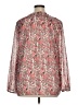 Talbots 100% Polyester Pink Long Sleeve Blouse Size XL - photo 2