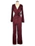 Express 100% Polyester Graphic Burgundy Jumpsuit Size XS - photo 1