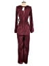 Express 100% Polyester Graphic Burgundy Jumpsuit Size XS - photo 2