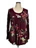 Assorted Brands Burgundy Long Sleeve Blouse Size XL - photo 1
