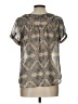 Fab'rik 100% Polyester Gray Short Sleeve Blouse Size L - photo 2