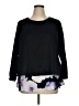 Roz & Ali Black 3/4 Sleeve Top Size 1X - photo 1