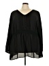 Torrid 100% Polyester Black 3/4 Sleeve Blouse Size 5X Plus (6) - photo 1