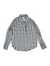 Crewcuts Outlet Checkered-gingham Blue Long Sleeve Button-Down Shirt Size 8 - photo 1
