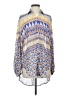 Millau Print Blue Long Sleeve Blouse Size S - photo 1
