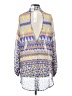 Millau Print Blue Long Sleeve Blouse Size S - photo 2
