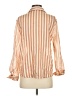Zara Stripes Orange Long Sleeve Blouse Size S - photo 2