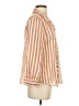 Zara Stripes Orange Long Sleeve Blouse Size S - photo 4