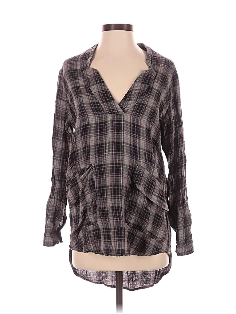 Pre-owned Natural Life 3/4 Sleeve Blouse In Gray