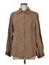 Coldwater Creek Tweed Brown Long Sleeve Button-Down Shirt Size M (estimated) - photo 1