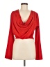Line & Dot 100% Polyester Red Long Sleeve Blouse Size M - photo 1