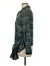 JOA 100% Polyester Plaid Green Teal Long Sleeve Blouse Size M - photo 5