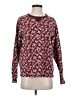 Lands' End Floral Burgundy Pullover Sweater Size S - photo 1
