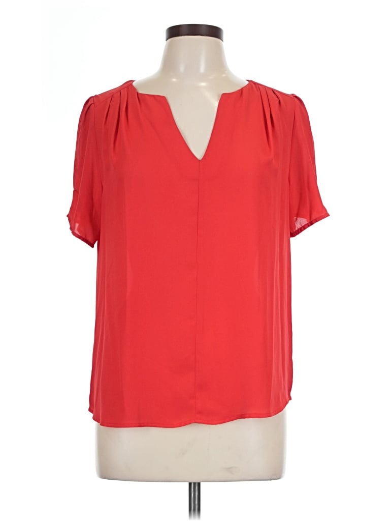 Pre-owned 19 Cooper Short Sleeve Blouse In Red