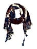 Michael Stars 100% Viscose Paisley Blue Scarf One size - photo 1