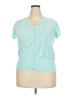 Monsoon 100% Cotton Teal Short Sleeve Top Size 18 - photo 2