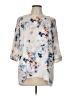 The Limited 100% Polyester Floral Ivory 3/4 Sleeve Blouse Size L - photo 1