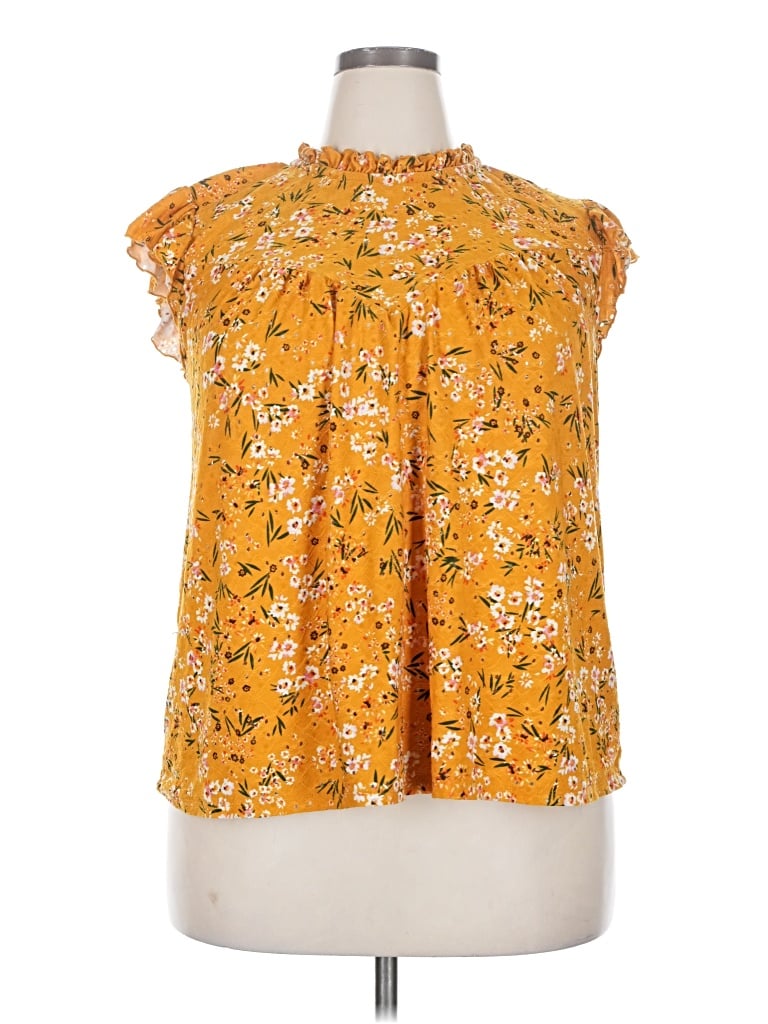 Pre-owned Indigo Rose Sleeveless Blouse In Yellow