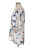 The Limited 100% Polyester Floral Ivory 3/4 Sleeve Blouse Size L - photo 5
