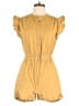 BA&SH 100% Cotton Solid Yellow Romper Size 6 - photo 1