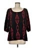 Peaches 'n Cream 100% Polyester Black 3/4 Sleeve Blouse Size M - photo 1