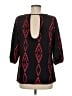Peaches 'n Cream 100% Polyester Black 3/4 Sleeve Blouse Size M - photo 2