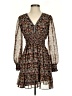 Max Studio 100% Polyester Paisley Brown Casual Dress Size XS - photo 1