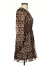 Max Studio 100% Polyester Paisley Brown Casual Dress Size XS - photo 4