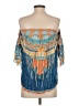 Hale Bob Blue 3/4 Sleeve Blouse Size XS - photo 2