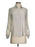 Ann Taylor 100% Silk Polka Dots Ivory Long Sleeve Silk Top Size XS - photo 1