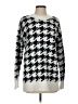 Lou & Grey 100% Nylon Houndstooth Silver Pullover Sweater Size XS - photo 1