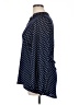 Perseption Concept Polka Dots Blue Long Sleeve Blouse Size XL - photo 5