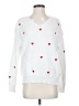 Unbranded 100% Acrylic Hearts White Pullover Sweater Size S - photo 1