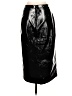 Gap 100% Polyester Black Faux Leather Skirt Size 10 - photo 2