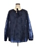 Torrid 100% Polyester Blue Long Sleeve Blouse Size 3X Plus (3) - photo 1