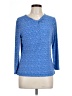 Chaps Blue 3/4 Sleeve Top Size L - photo 1