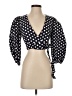 Choosy Black 3/4 Sleeve Blouse Size S - photo 1