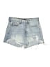 7 For All Mankind Blue Denim Shorts Size 26 waist - photo 1