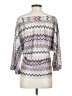 Karina Grimaldi Chevron-herringbone Purple 3/4 Sleeve Blouse Size S - photo 2