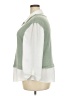 Cure Color Block Green 3/4 Sleeve Blouse Size 3X - photo 5