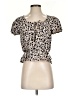 Sanctuary 100% Recycled Polyester Tan Short Sleeve Blouse Size XS - photo 1