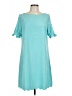 Shein Solid Teal Casual Dress Size L - photo 1
